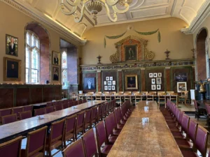 Trinity College, Oxford, with portrait of Sir Thomas Pope.